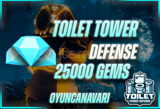 ⚡En Ucuzu 25000 Gems Toilet Tower Defense (TTD)