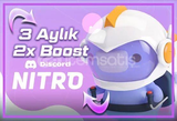 ✅[EN UCUZU] DİSCORD NİTRO 3AYLIK 2X BOOSTLU