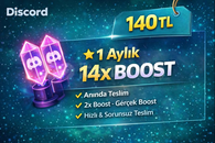 EN UYGUN FİYAT | 1 AYLIK 14x DISCORD BOOST
