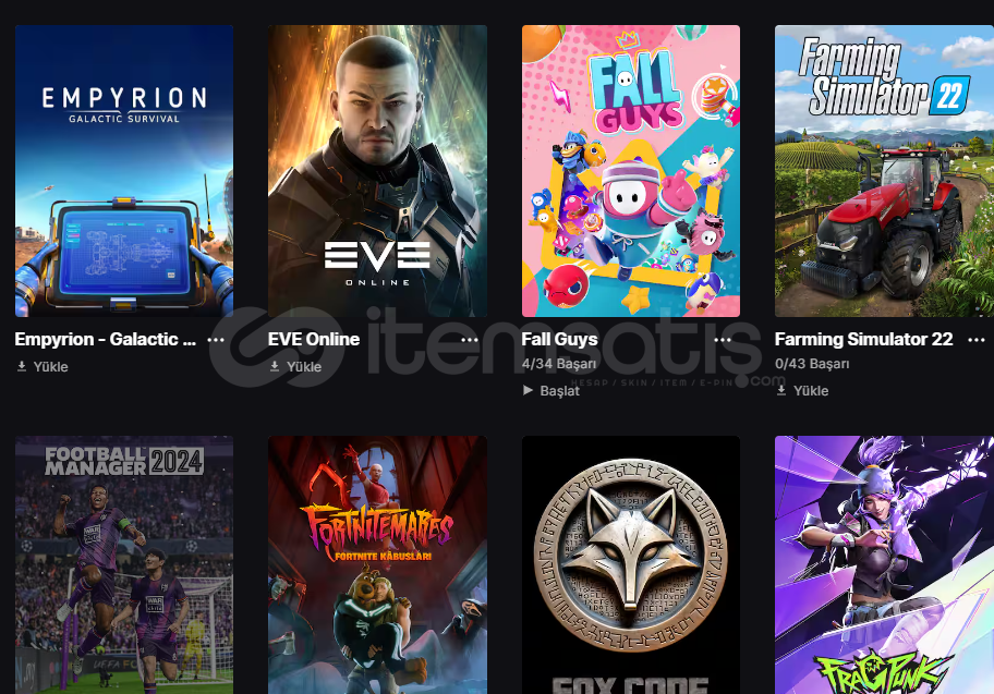 Epic Games 83 Adet Oyunlu Hesap Epic Games 83 Adet Oyunlu Hesap