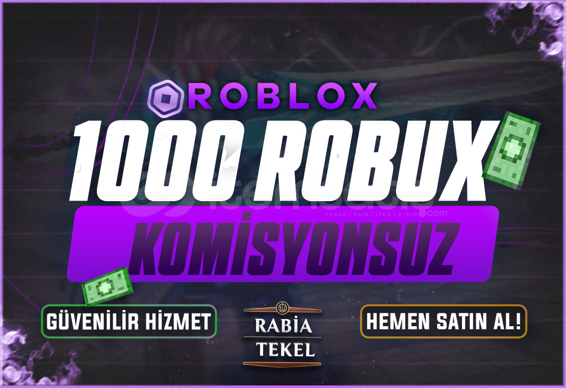 ⭐Gönderim⚡Sistemli 1000 Robux Komisyonsuz ⭐Gönderim⚡Sistemli 1000 Robux Komisyonsuz