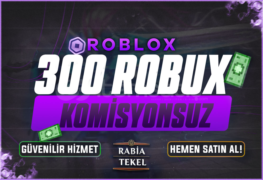 ⭐Gönderim⚡Sistemli 300 Robux Komisyonsuz ⭐Gönderim⚡Sistemli 300 Robux Komisyonsuz