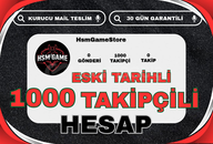 ESKİ TARİHLİ - 1000 TAKİPÇİLİ İNSTAGRAM HESAP