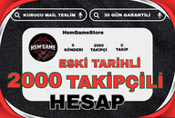 ESKİ TARİHLİ - 2000 TAKİPÇİLİ İNSTAGRAM HESAP