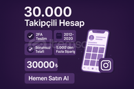  Eski Tarihli - 30 Bin Takipçi - 30 Gün Garanti