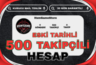 ESKİ TARİHLİ - 500 TAKİPÇİLİ İNSTAGRAM HESAP