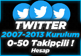 Eski Tarihli Twitter [2007-2013] 0-50 Takipçili