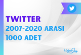 Twitter 2007-2020 Tarih Arası 1000'lik Paket