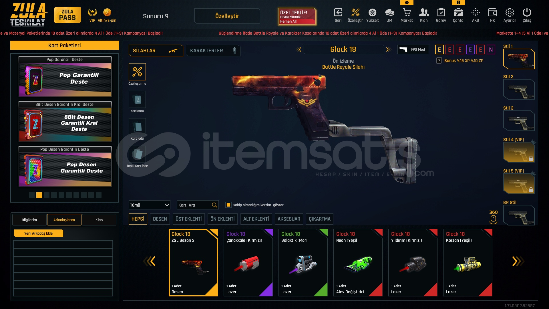 EŞSİZ GLOCK18 ZSL SEZON 2 DESENİ EŞSİZ GLOCK18 ZSL SEZON 2 DESENİ