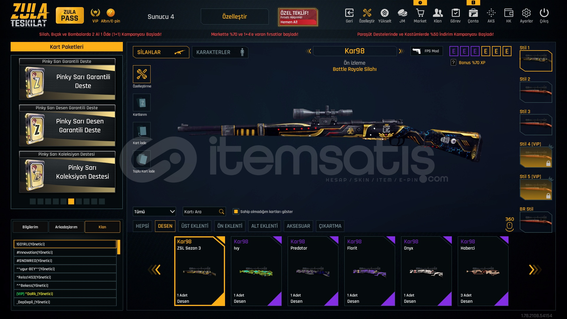 EŞSİZ KAR98 ZSL SEZON 3 DESENİ EŞSİZ KAR98 ZSL SEZON 3 DESENİ