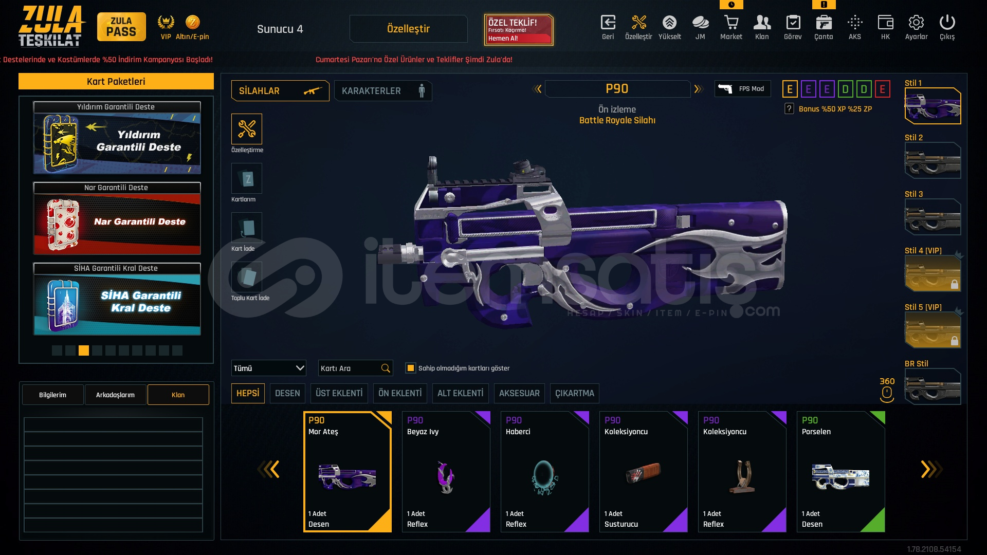 EŞSİZ P90 MOR ATEŞ DESENİ EŞSİZ P90 MOR ATEŞ DESENİ