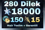 EU | 280+ Dilek 18000 Astrite + 100 + 50 + 15