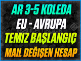 ☘️EU☘️AR 3-5 KOLEDA BAŞLANGIÇ HESABI☘️