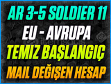 ☘️EU☘️AR 3-5 SOLDİER 11 BAŞLANGIÇ HESABI☘️