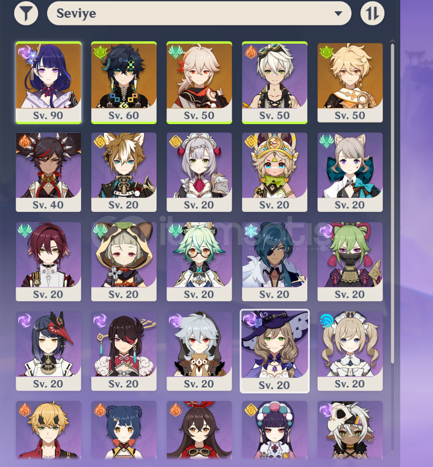 EU/AR 53 Raiden Shogun Ve Kinich'li hesap  EU/AR 53 Raiden Shogun Ve Kinich'li hesap