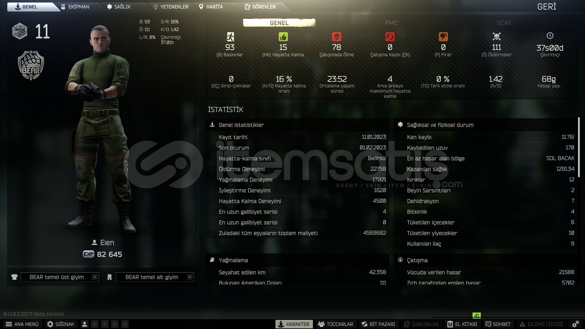 Valid in Eu ESCAPE FROM TARKOV HALF PRICE 1422070 İtemsatış
