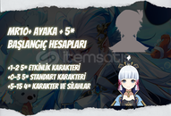EU | MR10+ Ayaka + 5* - Başlangıç Hesapları EU | MR10+ Ayaka + 5* - Başlangıç Hesapları
