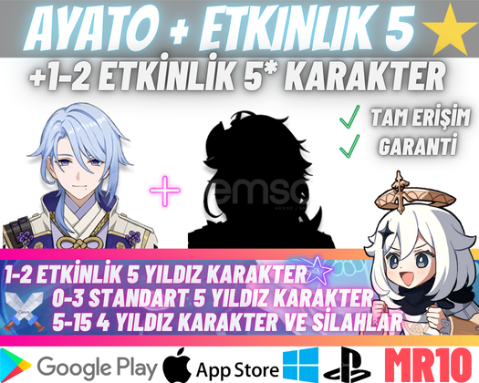 EU | MR10+ Ayato + 5* Etkinlik Karakteri EU | MR10+ Ayato + 5* Etkinlik Karakteri