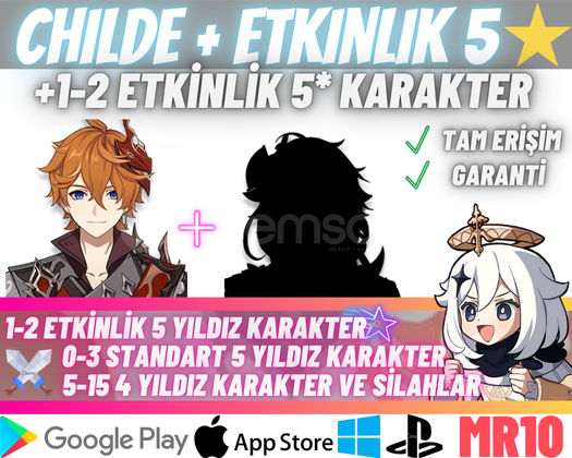 EU | MR10+ Tartaglia + 5* Etkinlik Karakteri EU | MR10+ Tartaglia + 5* Etkinlik Karakteri