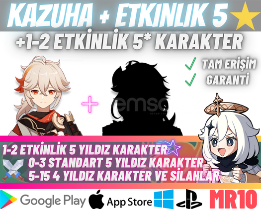 EU | MR10+ Kazuha + 5* Etkinlik Karakteri EU | MR10+ Kazuha + 5* Etkinlik Karakteri
