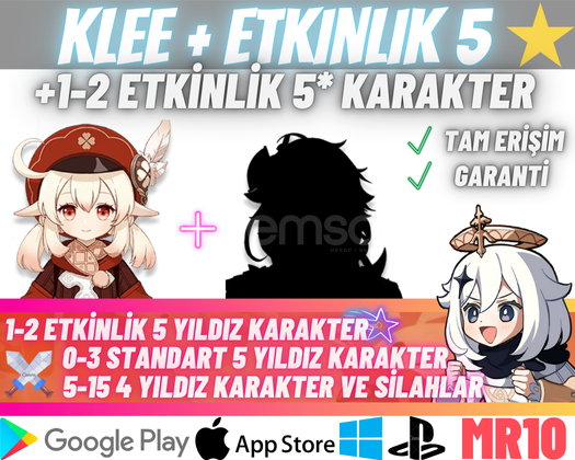 EU | MR10+ Klee + 5* Etkinlik Karakteri EU | MR10+ Klee + 5* Etkinlik Karakteri