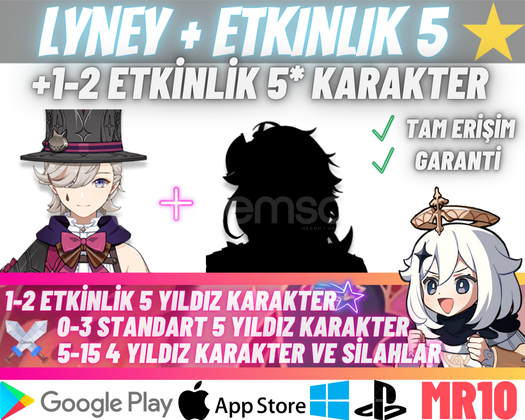 EU | MR10+ Lyney + 5* Etkinlik Karakteri EU | MR10+ Lyney + 5* Etkinlik Karakteri