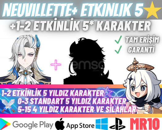 EU | MR10+ Neuvillette + 5* Etkinlik Karakteri EU | MR10+ Neuvillette + 5* Etkinlik Karakteri
