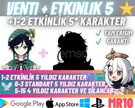 EU | MR10+ Venti + 5* Etkinlik Karakteri EU | MR10+ Venti + 5* Etkinlik Karakteri