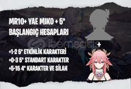 EU | MR10+ Yae Miko + 5* - Başlangıç Hesapları