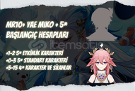 EU | MR10+ Yae Miko + 5* - Başlangıç Hesapları EU | MR10+ Yae Miko + 5* - Başlangıç Hesapları