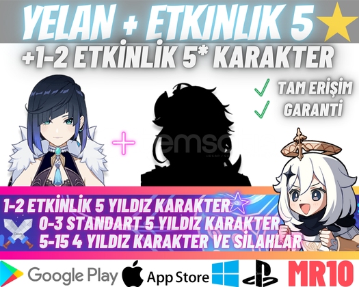 EU | MR10+ Yelan + 5* Etkinlik Karakteri EU | MR10+ Yelan + 5* Etkinlik Karakteri