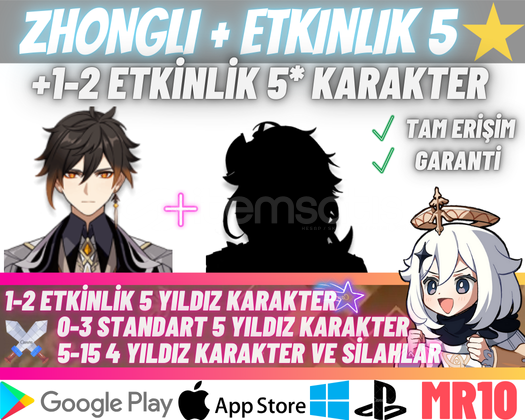 EU | MR10+ Zhongli + 5* Etkinlik Karakteri EU | MR10+ Zhongli + 5* Etkinlik Karakteri