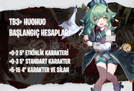 EU | TB3+ Huohuo - Başlangıç Hesapları