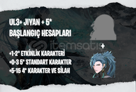 EU | UL3+ Jiyan + Seçtiğiniz 5* Karakter
