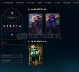 EUNE / HANDMADE / UNRANKED / 4 SKIN / LVL 30