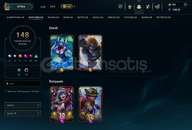 EUW / 148 SKİN FULL HERO 458 LVL HESAP