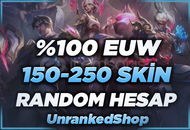 EUW 150-250 SKİN LOL RANDOM HESAPLAR