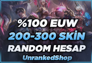 EUW 200-300 SKİN LOL RANDOM HESAPLAR