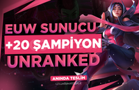 ⭐EUW ➜ +20 Şampiyon ~ 30 LvL Unranked / Ban yok