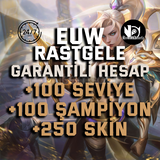 EUW 250 SKİN GARANTİLİ LOL RANDOM HESAP