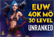 ⭐️ EUW +40K MAVİ ÖZ 30 LEVEL UNRANKED ⭐️