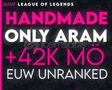 EUW +42K MÖ HANDMADE ARAM UNRANKED READY