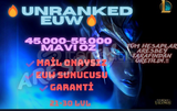 ⭐EUW✔️45.000-55.000✔️ÖZ✔️GARANTİLİ✔️21-30 LVL