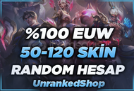 EUW 50-120 SKİN LOL RANDOM HESAPLAR