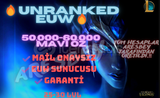 ⭐EUW✔️50.000-60.000✔️ÖZ✔️GARANTİLİ✔️25-30 LVL