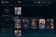 EUW 697 LVL 215 SKİN FULL CHAMP