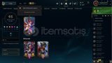 EUW - 93 kostüm - 247 lvl - full champ