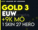 EUW +9K MÖ SQ GOLD 3 | 27 HERO