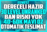 ✨EUW BAN RİSKSİZ! DERECELI HAZIR 40-60K MAVİÖZ