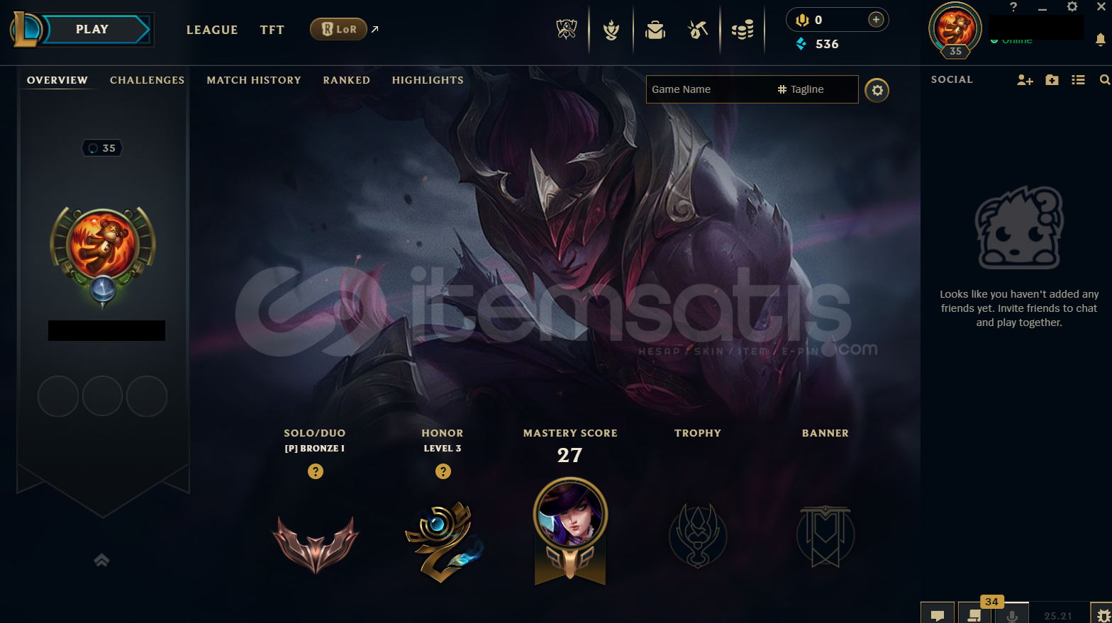 EUW Bronz 1 | 3 Kostüm - 33 Hero | LoL Hesap EUW Bronz 1 | 3 Kostüm - 33 Hero | LoL Hesap
